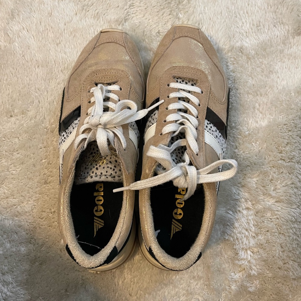 Gola Beige and White Sneakers